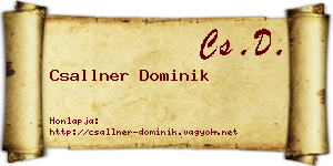 Csallner Dominik névjegykártya